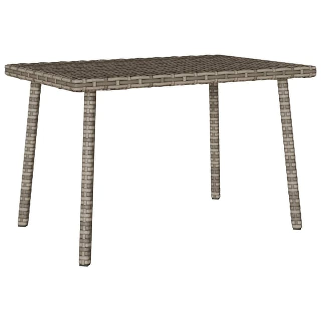 vidaXL Garten-Couchtisch Rechteckig Grau 60x40x37 cm Poly Rattan 4104052