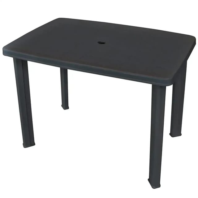 vidaXL Gartentisch Anthrazit 101x68x72 cm Kunststoff 43594