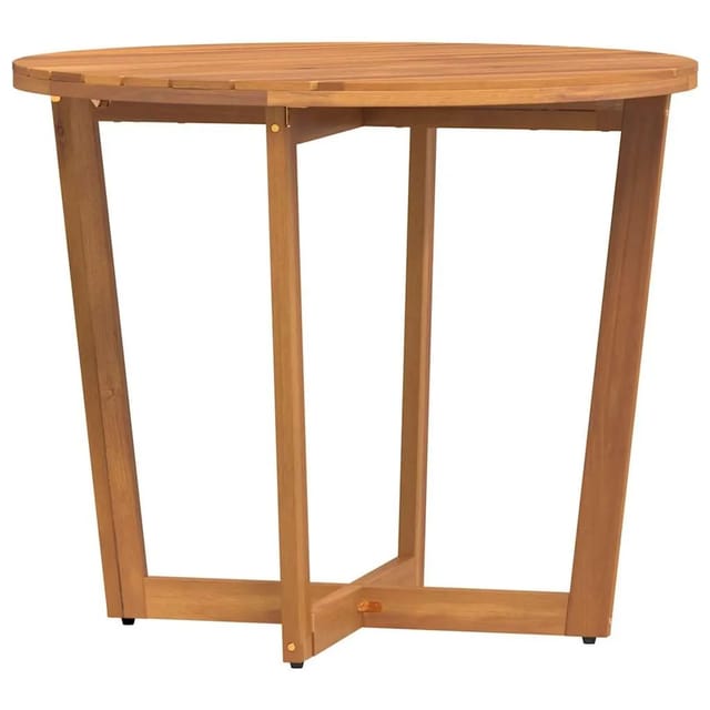 vidaXL Garten-Esstisch Rund Ø90x75 cm Massivholz Akazie 4108134