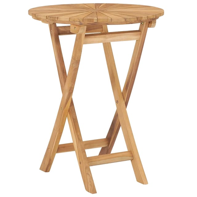 vidaXL Gartentisch Klappbar Ø 60 cm Massivholz Teak 49437
