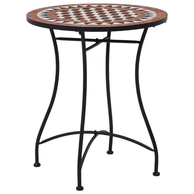 vidaXL Bistrotisch Mosaik Keramik Braun 60 cm 46713