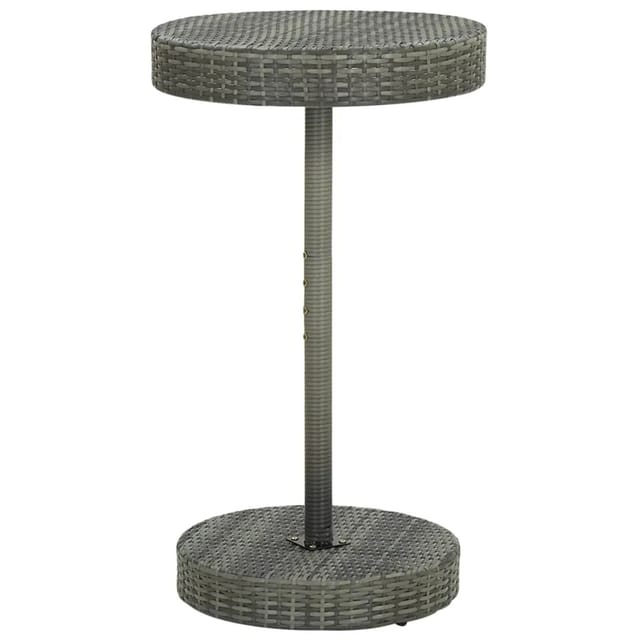 vidaXL Gartentisch Grau 60,5x106 cm Poly Rattan 45857