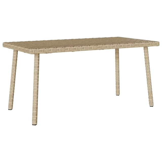 vidaXL Garten-Couchtisch Rechteckig Beige 80x40x37 cm Poly Rattan 4104058