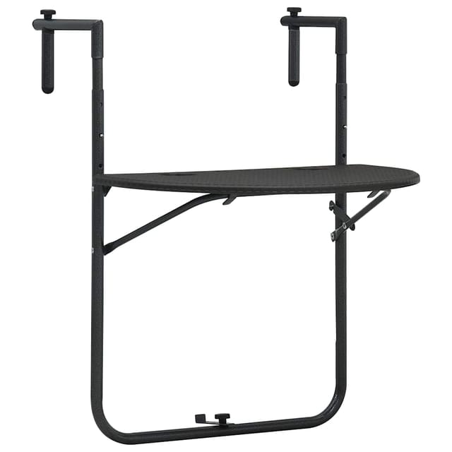 vidaXL Balkon-Hängetisch Braun 60x64x83,5 cm Kunststoff Rattan-Optik 47895