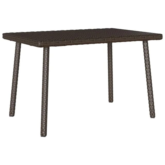 vidaXL Garten-Couchtisch Rechteckig Braun 60x40x37 cm Poly Rattan 4104051
