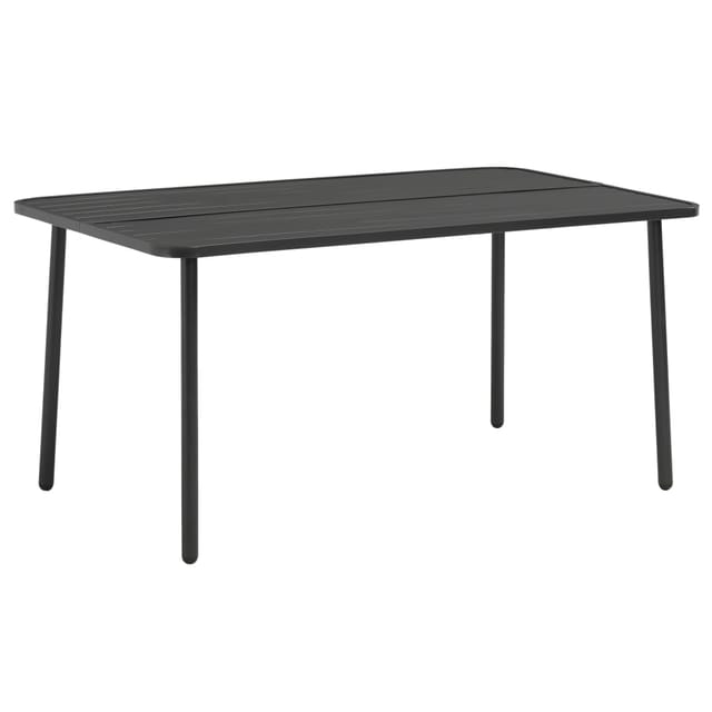 vidaXL Gartentisch Dunkelgrau 150x90x72 cm Stahl 44259