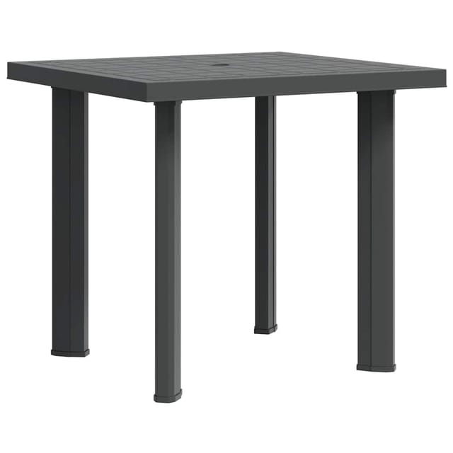 vidaXL Gartentisch Anthrazit 80x75x72 cm Kunststoff 48804