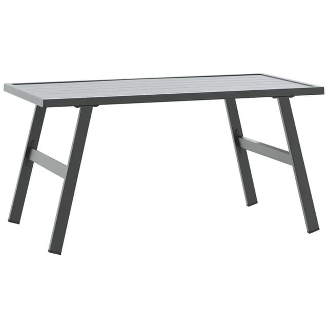 vidaXL Garten-Couchtisch Schwarz 90x45x35 cm Pulverbeschichteter Stahl 4008106