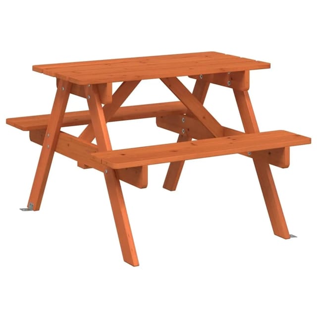 vidaXL Picknicktisch für 4 Kinder mit Schirmloch Massivholz Tanne 4008984