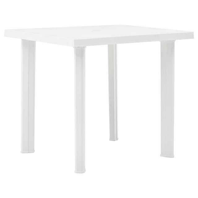 vidaXL Gartentisch Weiß 80x75x72 cm Kunststoff 48802