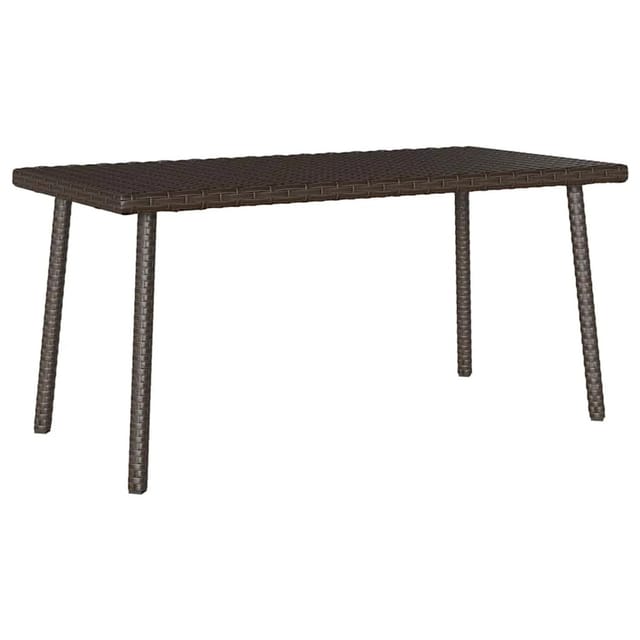 vidaXL Garten-Couchtisch Rechteckig Braun 80x40x37 cm Poly Rattan 4104056