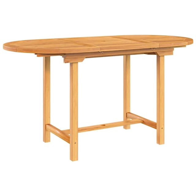 vidaXL Gartentisch Ausziehbar 110-160x80x75 cm Massivholz Teak 363486