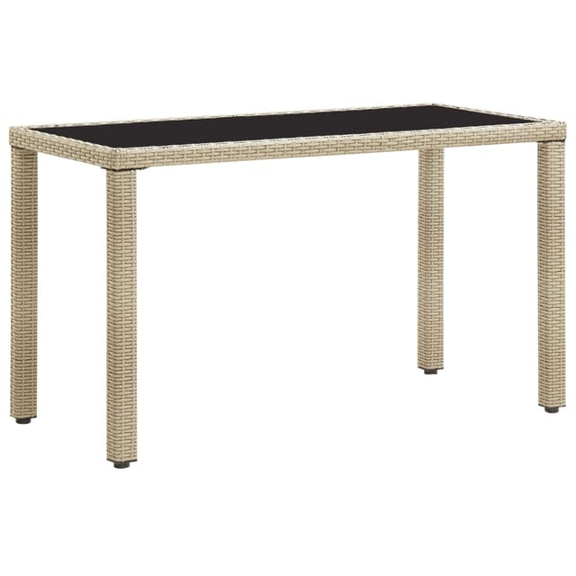 vidaXL Gartentisch Beige 123x60x74 cm Poly Rattan 46449