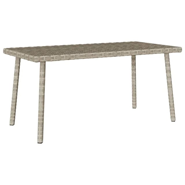 vidaXL Garten-Couchtisch Rechteckig Hellgrau 80x40x37 cm Poly Rattan 4104059