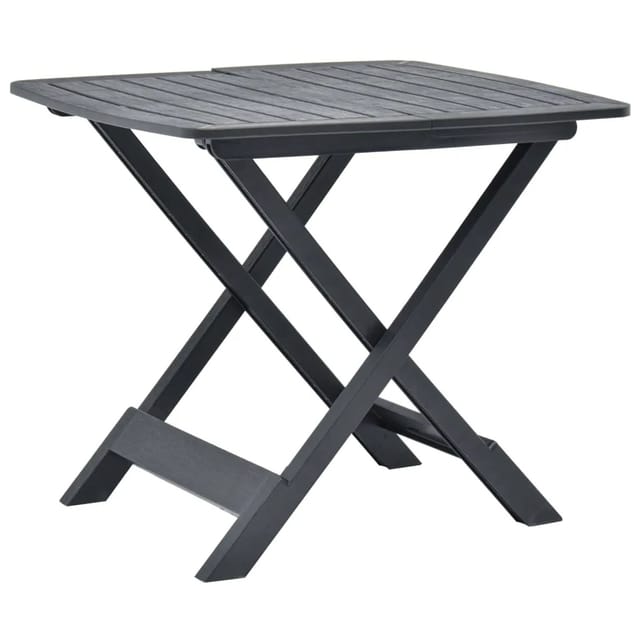 vidaXL Gartentisch Klappbar Anthrazit 79x72x70 cm Kunststoff 48792