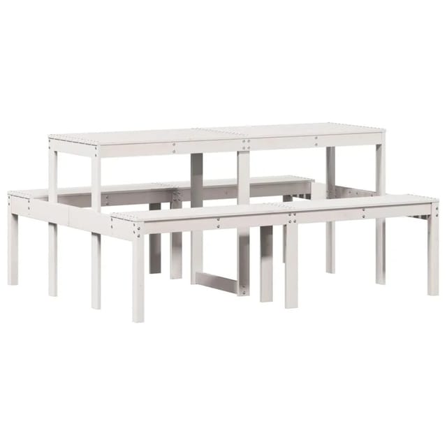 vidaXL Picknicktisch 160x134x75 cm Massivholz Kiefer 832563