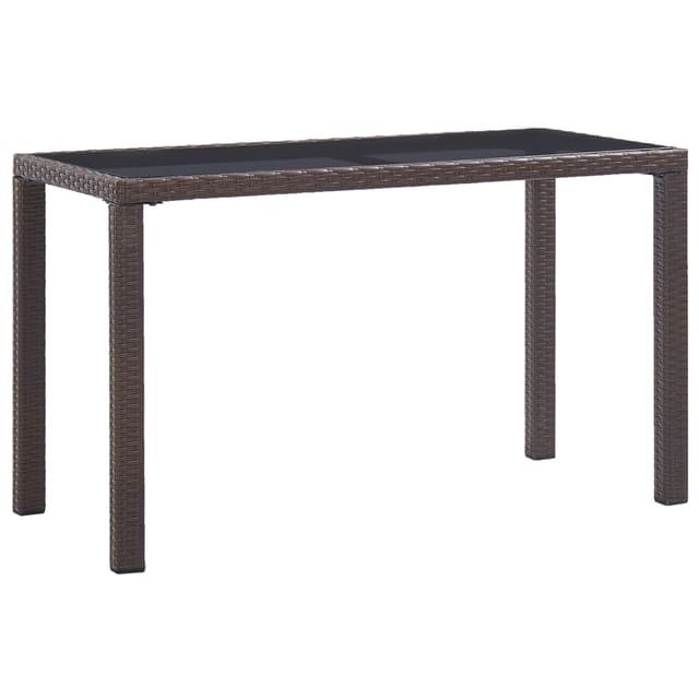 vidaXL Gartentisch Braun 123x60x74 cm Poly Rattan 46447