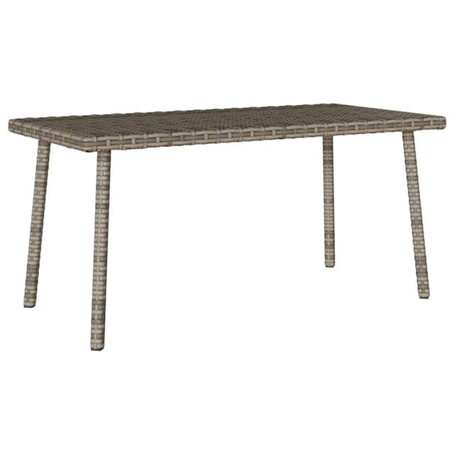 vidaXL Garten-Couchtisch Rechteckig Grau 80x40x37 cm Poly Rattan 4104057