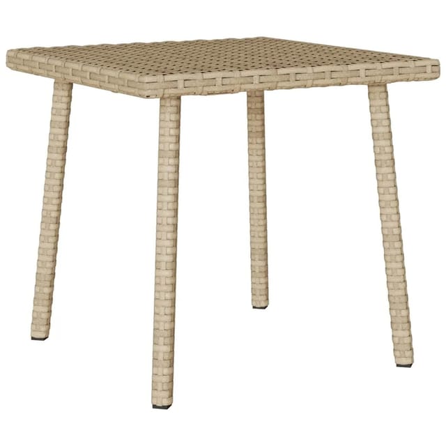 vidaXL Garten-Couchtisch Rechteckig Beige 40x40x37 cm Poly Rattan 4104048