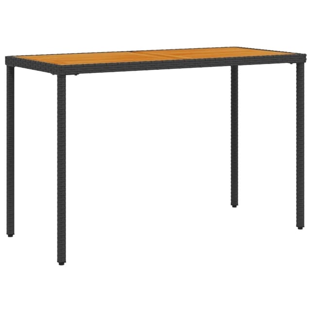vidaXL Gartentisch mit Akazienholz-Platte 115x54x74 cm Poly Rattan 365077