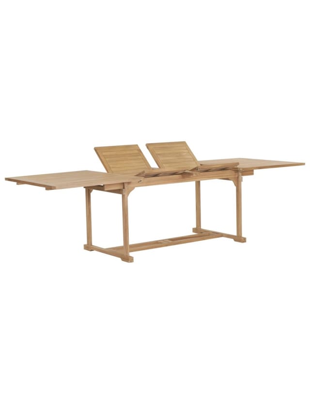 vidaXL Garten-Ausziehtisch 180-280x100x75 cm Massivholz Teak 44678