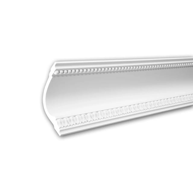 PROFHOME 150164 Eckleiste aus Polyurethan Deckenleiste Stuckleiste 2 m 200 cm x 12,6 cm x 12,6 cm Weiß