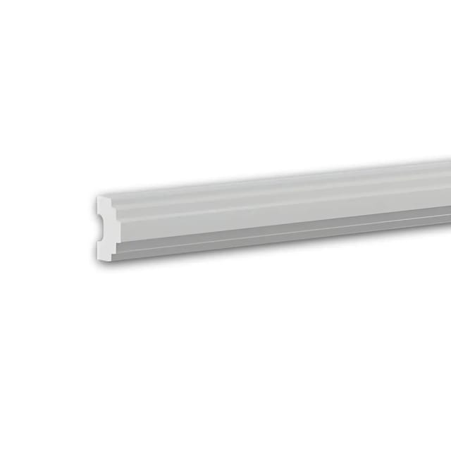 PROFHOME 651810 Wandleiste Friesleiste Zierleiste Stuckleiste 2 m 200 cm x 1,5 cm x 2,1 cm Weiß