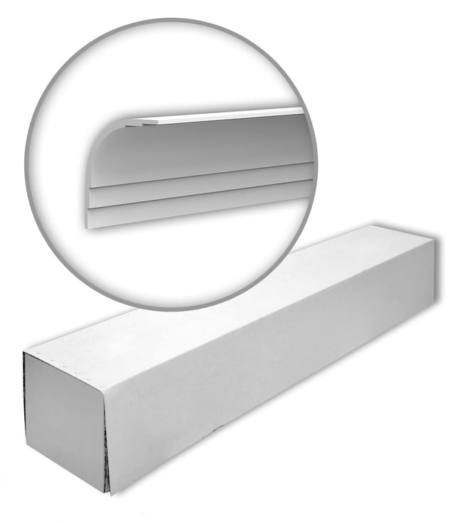 PROFHOME 650243-Box Eckleisten 1 Karton Set mit 4 Deckenleisten 8 m Weiß