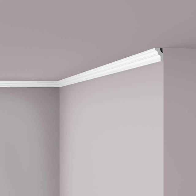 NOEL & MARQUET NMC E NOMASTYL Eckleiste Zierleiste Stuckleiste 2 m 200 cm x 1,7 cm x 2,5 cm Weiß