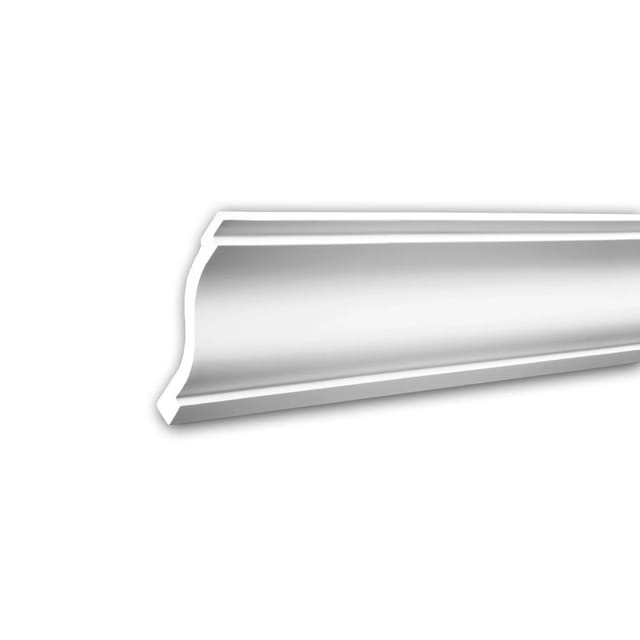 PROFHOME 150131 Eckleiste aus Polyurethan Deckenleiste Stuckleiste 2 m 200 cm x 13,5 cm x 6 cm Weiß