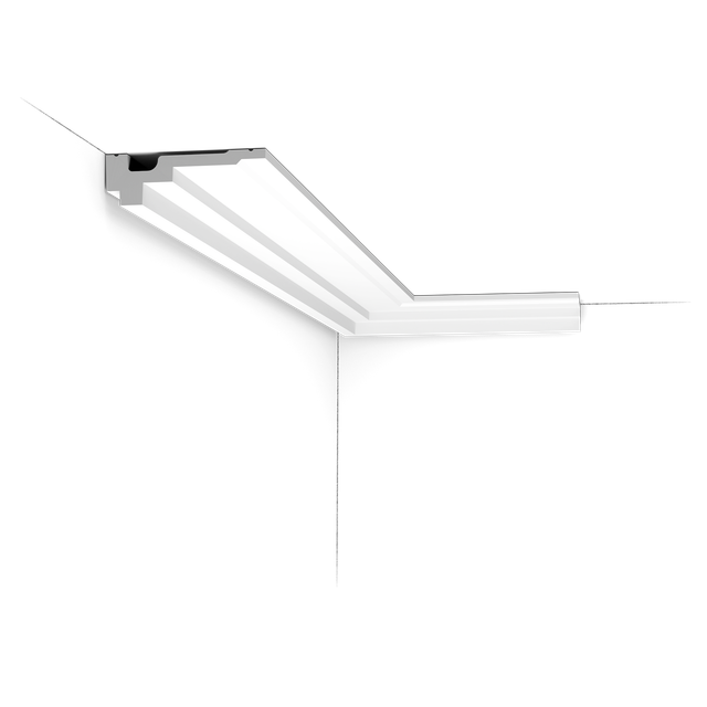 ORAC DECOR C355 LUXXUS Zierleiste Stuckleiste Decken Leiste Kanten Profil 2 m 200 cm x 3,5 cm x 11,1 cm Weiß