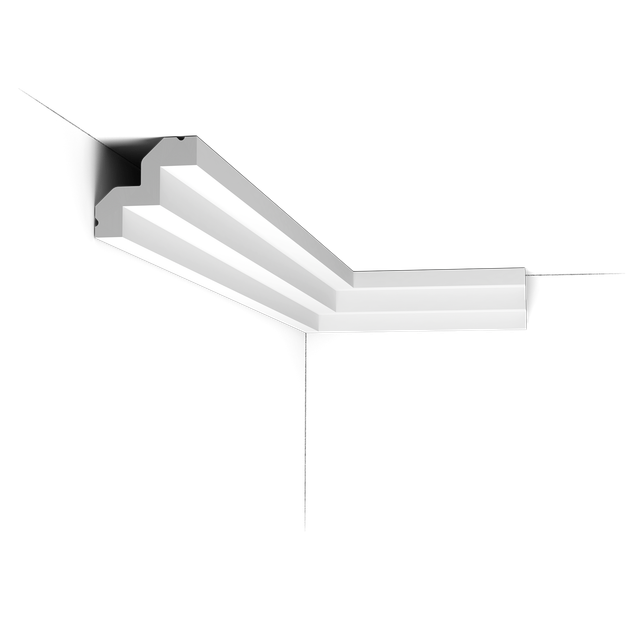 ORAC DECOR C602 LUXXUS Zierleiste Stuckleiste Decken Leiste Kanten Profil 2 m 200 cm x 5,3 cm x 5 cm Weiß