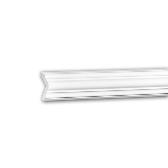 PROFHOME 150295 Eckleiste aus Polyurethan Deckenleiste Stuckleiste 2 m 200 cm x 3 cm x 3 cm Weiß