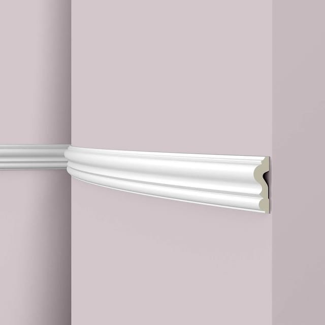 NOEL & MARQUET NMC Z1360 Flex ARSTYL Flexible Wand- und Friesleiste Zierleiste Stuckleiste 2 m 200 cm x 1,5 cm x 6 cm Weiß