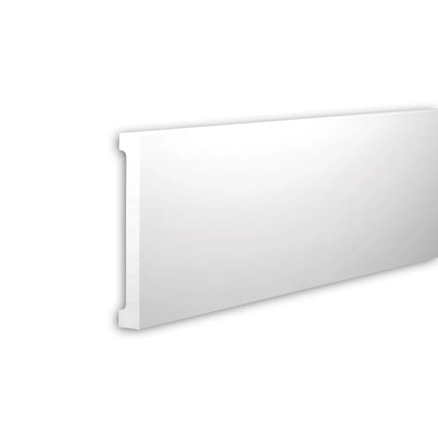 PROFHOME 403201 Friesleiste Fassadenprofil Zierleiste Stuckleiste 2 m 200 cm x 3,1 cm x 21,8 cm Weiß