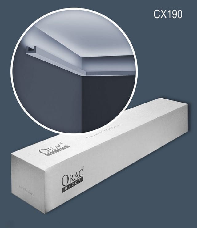 ORAC DECOR CX190-Box AXXENT Eckleisten 1 Karton Set mit 4 Zierleisten 8 m Weiß