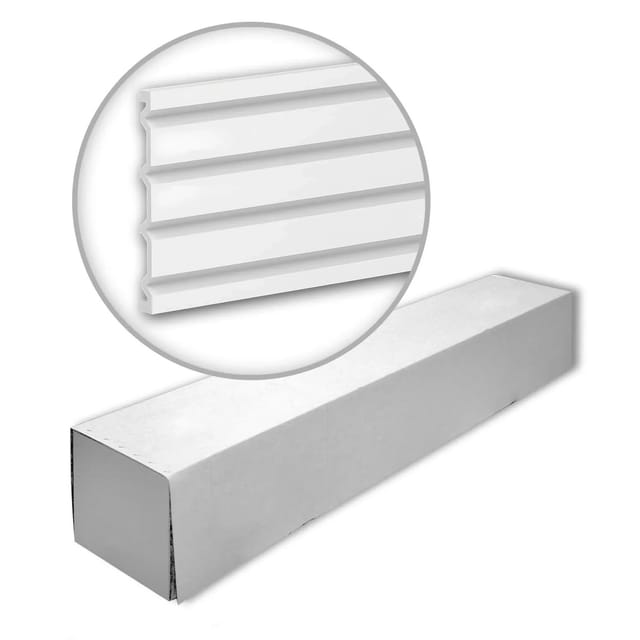 PROFHOME 659806-280-Box 3D Wandpaneele 1 Karton Set mit 3 Paneelen 8,4 m 8,4 m Weiß