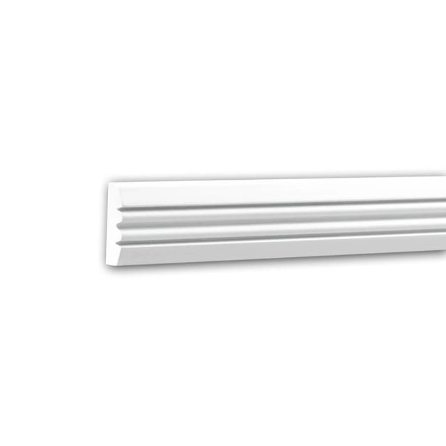 PROFHOME 151306F Flexible Wand- und Friesleiste Stuckleiste Zierleiste 2 m 200 cm x 1 cm x 3,1 cm Weiß