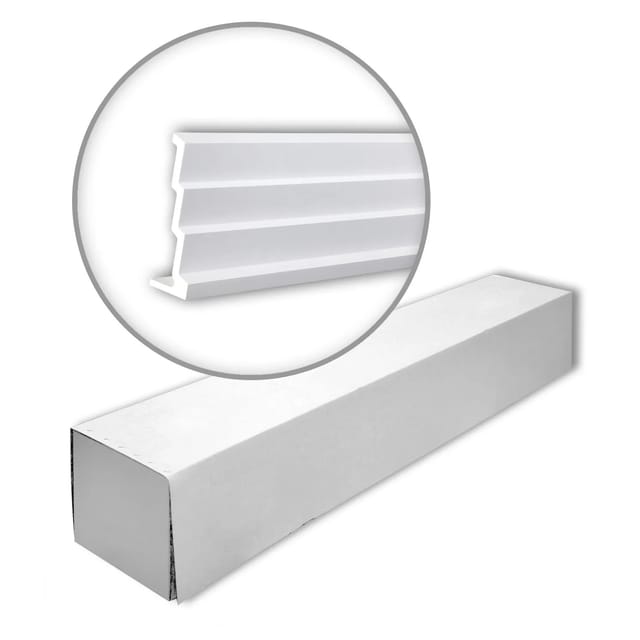 PROFHOME 150145 Eckleisten 1 Karton Set mit 2 Stuckleisten 4 m Weiß