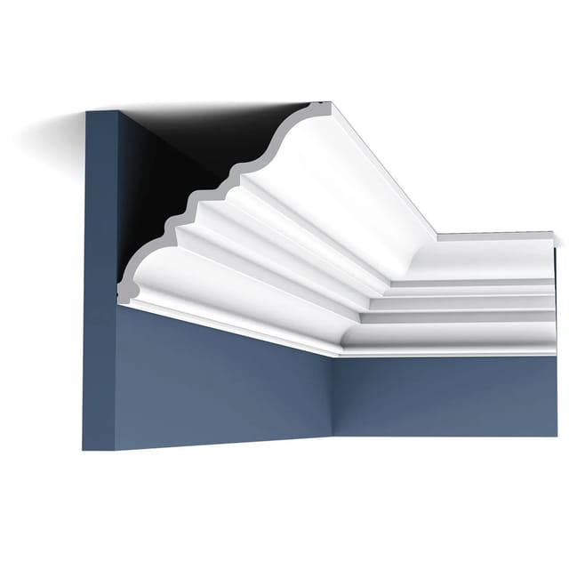 ORAC DECOR C327 LUXXUS MANOIR Eckleiste Zierleiste Stuckleiste 2 m 200 cm x 15,9 cm x 14,3 cm Weiß
