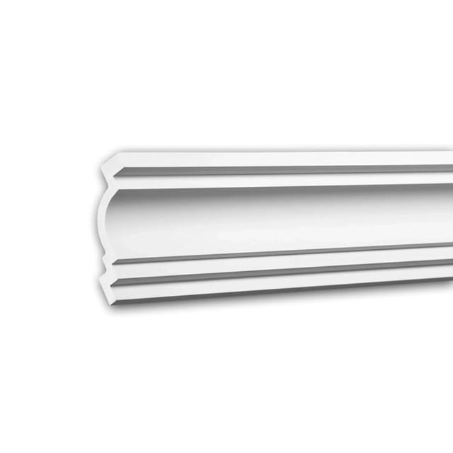PROFHOME 150249F Flexible Eckleiste Deckenleiste Zierleiste Stuckleiste 2 m 200 cm x 7,2 cm x 10,4 cm Weiß