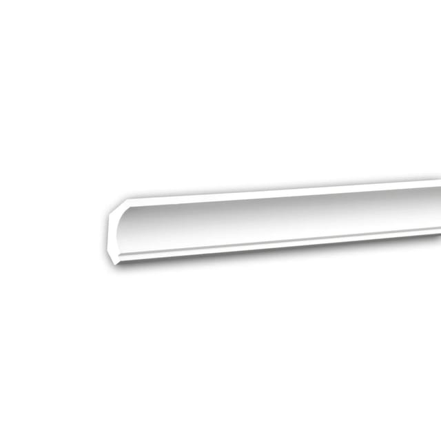 PROFHOME 150157 Eckleiste aus Polyurethan Deckenleiste Stuckleiste 2 m 200 cm x 3,1 cm x 3,3 cm Weiß