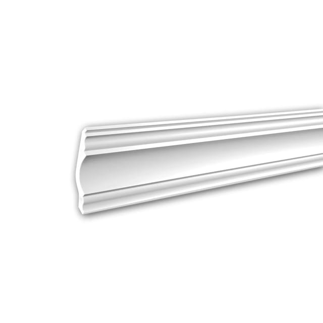 PROFHOME 150139 Eckleiste aus Polyurethan Deckenleiste Stuckleiste 2 m 200 cm x 9,8 cm x 9,8 cm Weiß
