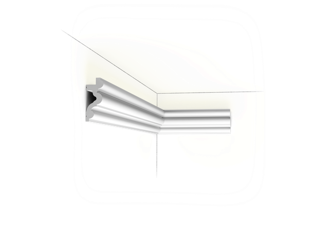 ORAC DECOR C324 LUXXUS AUTOIRE Eckleiste Stuckleiste Indirekte Beleuchtung 2 m 200 cm x 3,4 cm x 8,3 cm Weiß