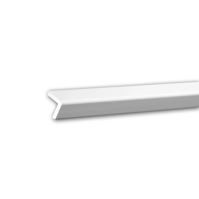 PROFHOME 150156 Eckleiste aus Polyurethan Deckenleiste Stuckleiste 2 m 200 cm x 3 cm x 3 cm Weiß