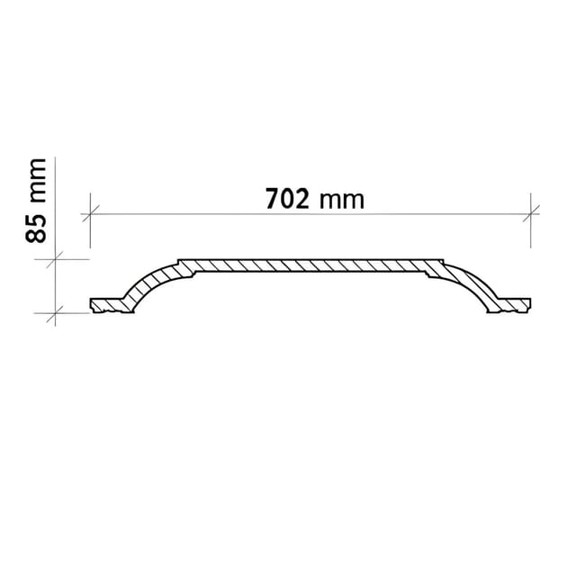PROFHOME 157004 Deckenplatte Deckenelement Wandpaneel Stuckdekor, 70,2 cm x 70,2 cm x 8,5 cm Weiß