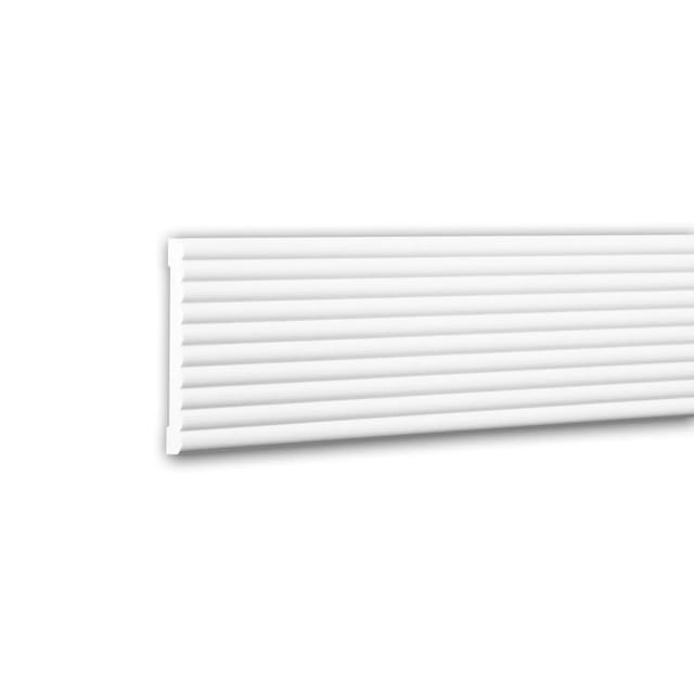 PROFHOME 151374 Wand- und Friesleiste Stuckleiste Zierleiste Friesleiste 2 m 200 cm x 0,9 cm x 10,1 cm Weiß