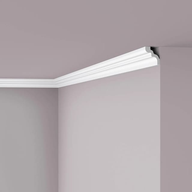 NOEL & MARQUET NMC WT9 WALLSTYL Eckleiste Zierleiste Stuckleiste 2 m 200 cm x 4,2 cm x 4,9 cm Weiß