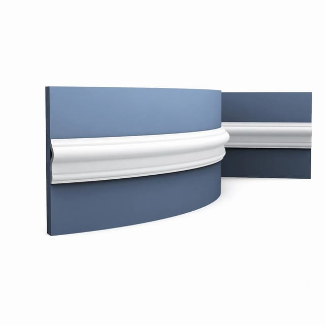 ORAC DECOR PX202F AXXENT Flexible Wandleiste Zierleiste Stuckleiste 2 m 200 cm x 2 cm x 7,5 cm Weiß