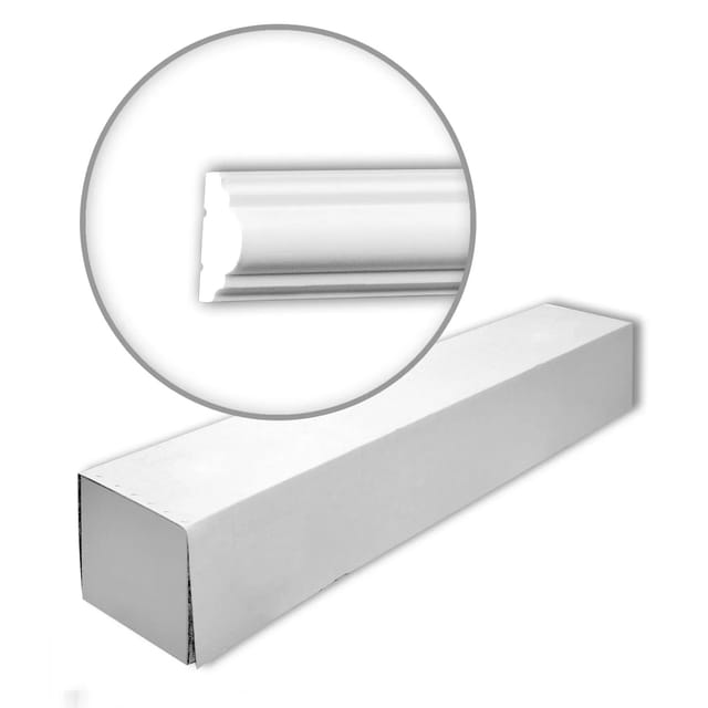 PROFHOME 651322 Wand- und Friesleisten 1 Karton Set mit 10 Zierleisten 20 m Weiß